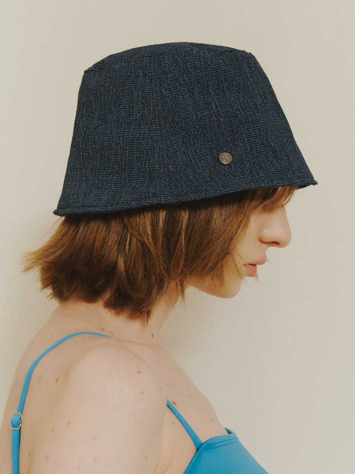 [The shelter] Denim Pleats bucket hat