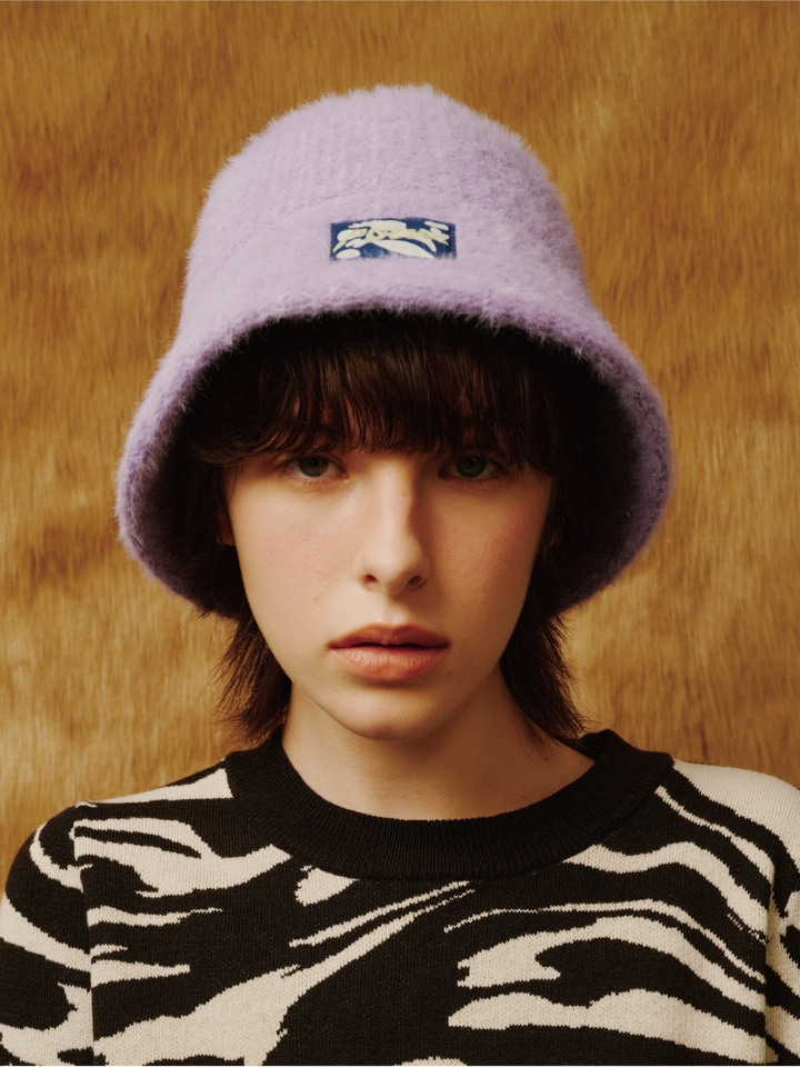 [Life PORTRAIT] Angora knit hat in Violet